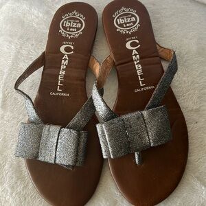 Jeffery Campbell Glitter Bow Sandals